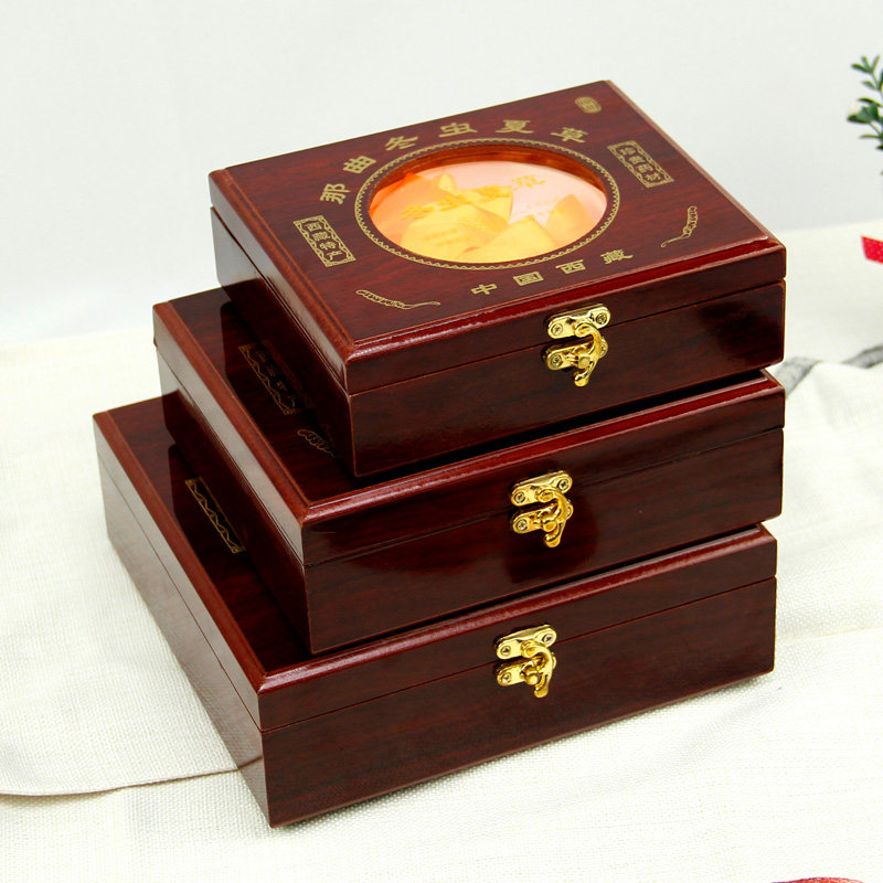 Aweto Packaging Box High Gear Gift Box Caterpillar Fungus Gift Box Packaging Small Wooden Box Nata Universal Empty Box Customizable