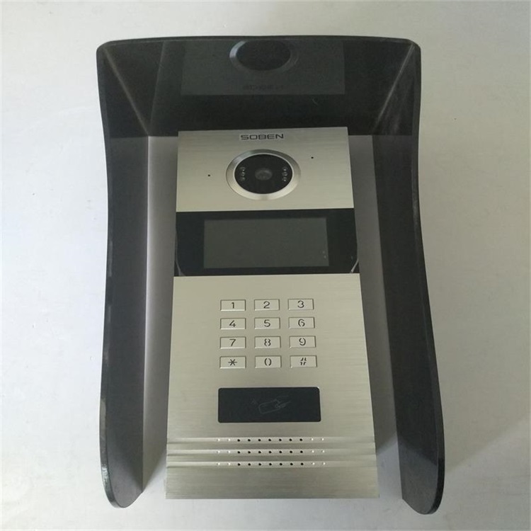 Flat Top Outdoor Doorbell Anti-Rain Cover Community Access Waterproof Case Building Visible Talkback Acrylic Anti-Rain Cover Manufacturer