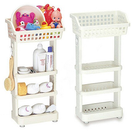 Japan imported bathroom rack bathroom storage rack finishing rack bath storage basket three four floors