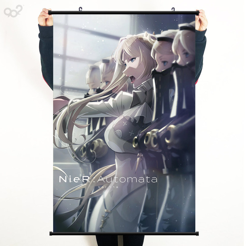 Nier Automatic Humanoid Ver1.1A Anime Poster Decorative Painting Nier Animation Cloth Waterproof Scroll Painting Hanging Painting