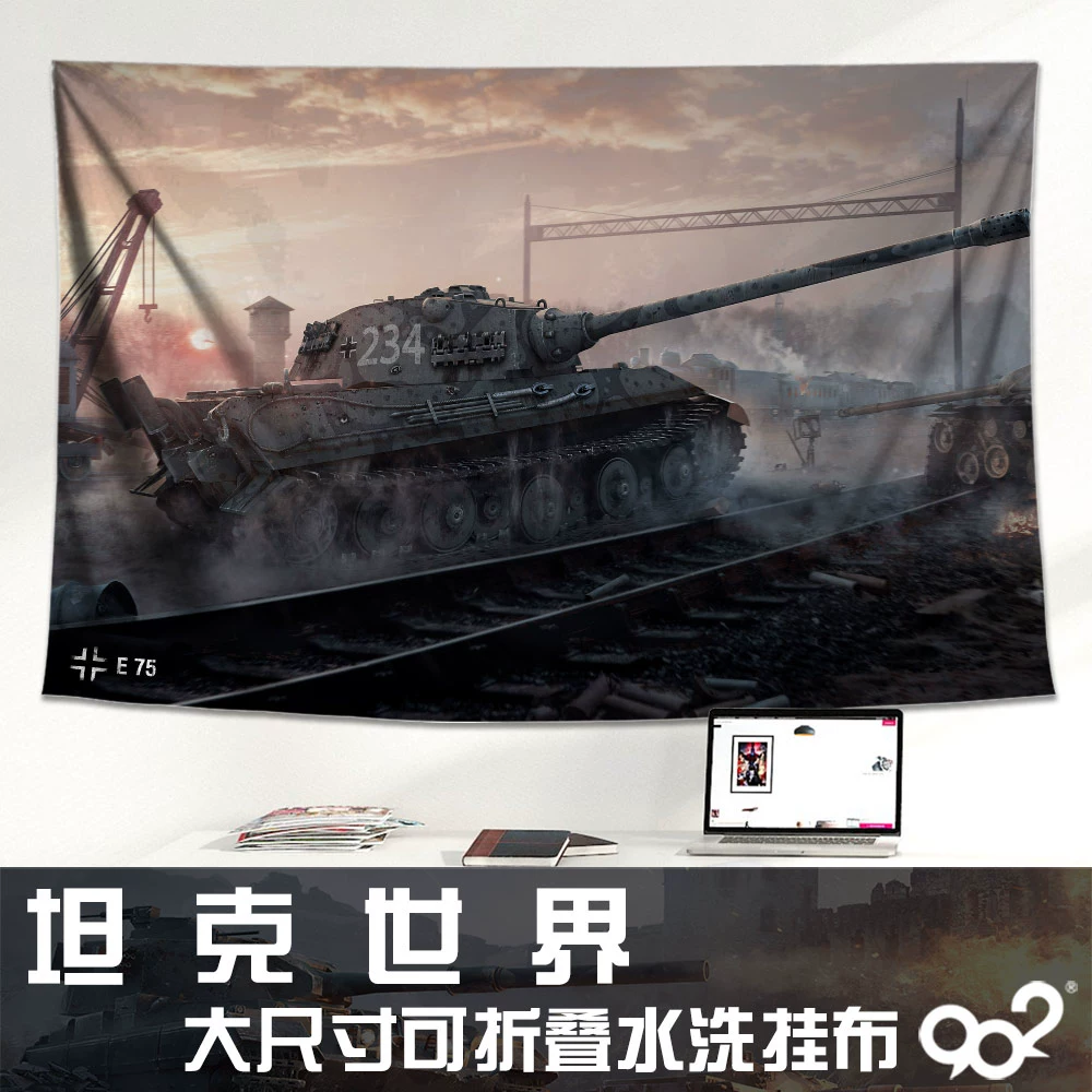 World of Tanks Tấm thảm chơi game Wot Ngoại vi Trang trí Trực tiếp Vải Nền Vải Không thấm nước Trang trí Máy tính Vải Tường - Game Nhân vật liên quan