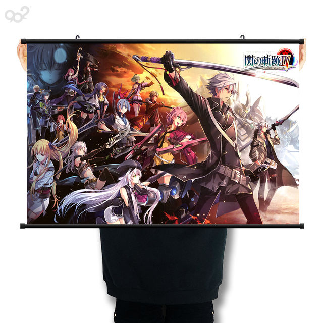 The Legend of Heroes: Trails of Cold Steel 4 Poster Hanging Painting Sky Rail Trilogy Animation Game Peripheral Scroll Painting Mural