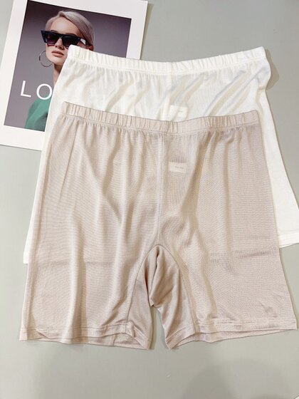 113# 100%桑蚕丝四分裤打底裤 安全裤 舒适凉爽真丝内裤防走光