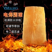 Weetsee electric welding apron flame retardant yarn abrasion-proof and heat-insulating and breathable professional welders anti-scalding