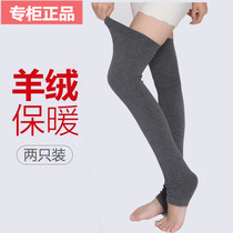 Spring and autumn knee warm leggings female knee leggings thin air conditioning room extended leggings old cold leg socks men