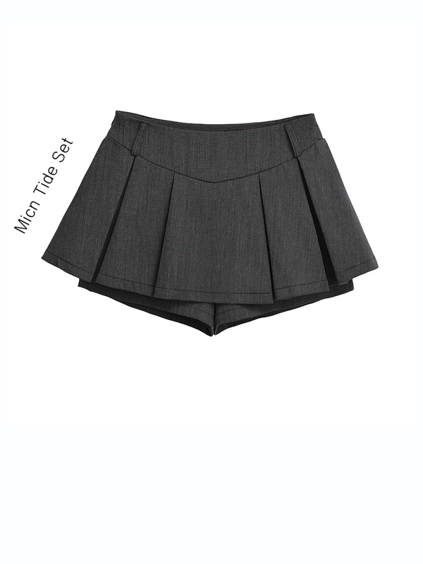 Micn Saint Martin Academy High-Waisted V-Shaped Skirt Pants for Women, Petite, Height-Enhancing, Slimming A-Line Skirt, Jk Pleated Short Skirt Micn Saint Martin Academy High-Waisted V-Shaped Skirt Pants for Women, Petite, Height-Enhancing, Slimming A-Line Skirt, Jk Pleated Short Skirt
