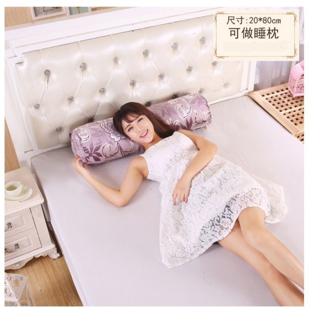 Lâu dài hình trụ giường gối cổ gối kẹo gối rửa sofa đệm jacquard châu Âu - Trở lại đệm / Bolsters đệm lót ghế tựa lưng