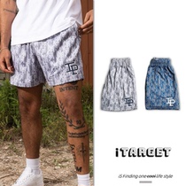 IP American though knee shorts Tide Cards Summer Print Loose Mesh Breathable Casual Basketball Running 40% Pants