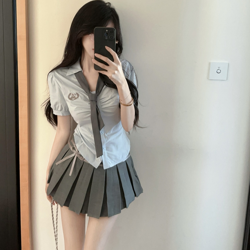 Age-Reducing Soft-Style Foot Massage Shop Foot Bath Technician Work Clothes 2025 New Billiards Instructor Clothing Jk Uniform Suit Skirt