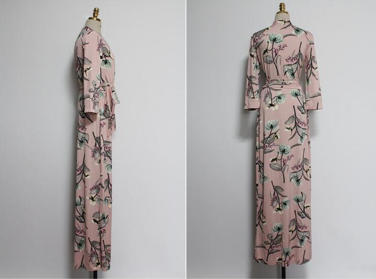Kích thước lớn bảy điểm tay áo V-Cổ sexy ren bọc váy dài dress Slim ren bọc váy kỳ nghỉ ăn mặc đầm body nhún eo