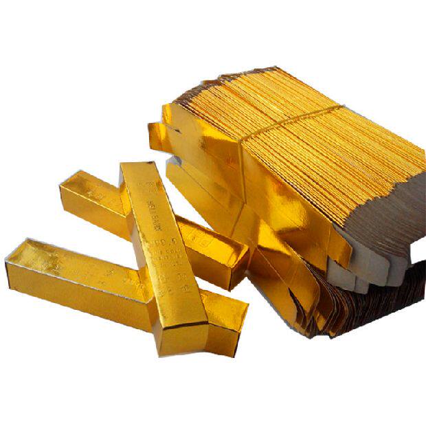 Paper gold and silver paper printed paper brick half finished product 100