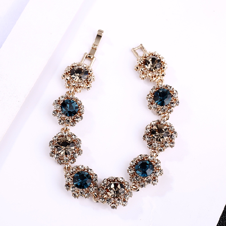 Hàn quốc Siêu Đèn Flash Rhinestone Retro Bracelet Phụ Nữ Thời Trang Pha Lê Tay Trang Sức Quà Tặng Net Vòng Đeo Tay Màu Đỏ Sen Vòng Tay Vòng Tay