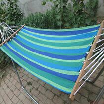 Factory direct padded canvas wooden hammock canvas hammock solid wood outdoor indoor creative swing hammock