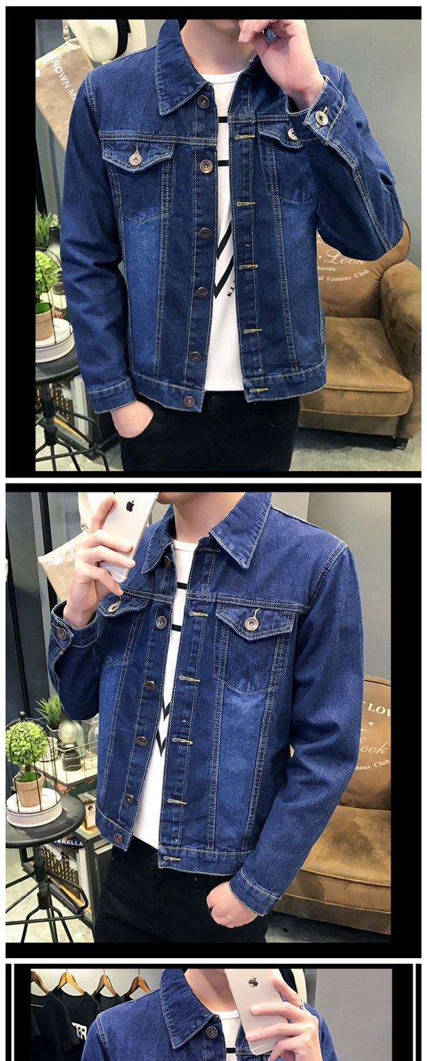 Áo khoác denim nam mùa xuân và mùa thu mới - Cao bồi thời trang năm 2021	