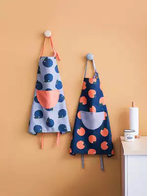 Apron Korean home kitchen waterproof and oil-proof cute fashion waist hanging neck work clean cooking half apron
