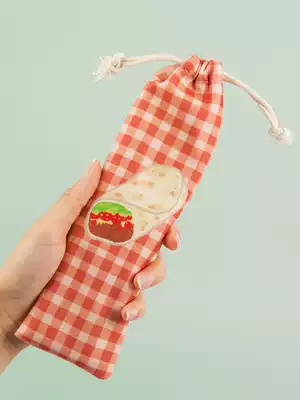 Chopsticks storage bag Portable out Japanese travel tableware box Children and students put spoons and spoons in the bag