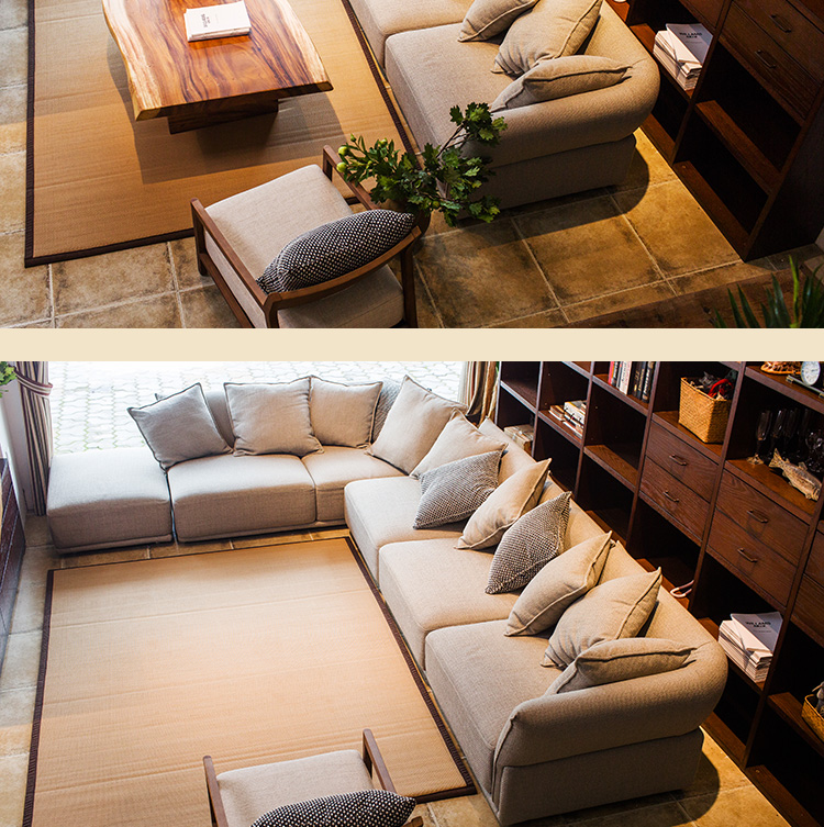 Thảm tre dệt thảm phòng khách Phòng ngủ bàn cà phê hiên bàn cà phê Tatami Bay cửa sổ chống trượt mat tùy chỉnh - Thảm mua thảm trải sàn
