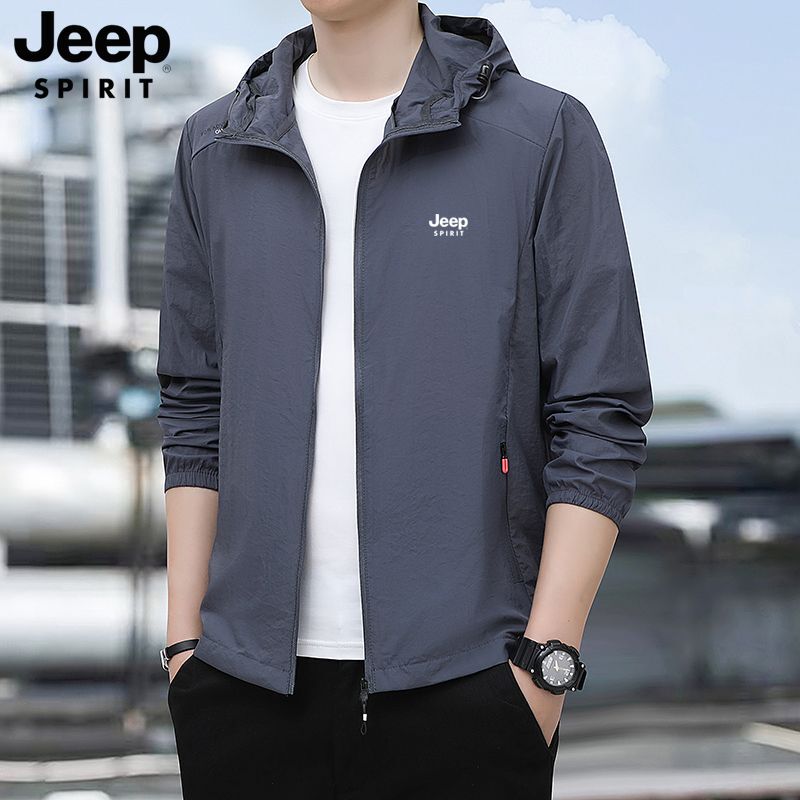 Jeep Jeep Sun Protection Clothing Men's Jacket Anti-Uv Ice Silk Quick-Drying Skin Clothing Summer Sun Protection Clothing Hooded Windbreaker Jeep Jeep Sun Protection Clothing Men's Jacket Anti-Uv Ice Silk Quick-Drying Skin Clothing Summer Sun Protection Clothing Hooded Windbreaker