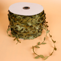 DIY handmade flower ring accessories material green leaf vines emulated cloth leaf flower ring haircut handmade accessories