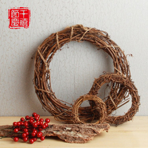 Rattan Vines Ring Christmas Nude Ring Cirque Pentagram Digy Wedding Flowers Ring Door Hanging American Countryside Decorated Vines