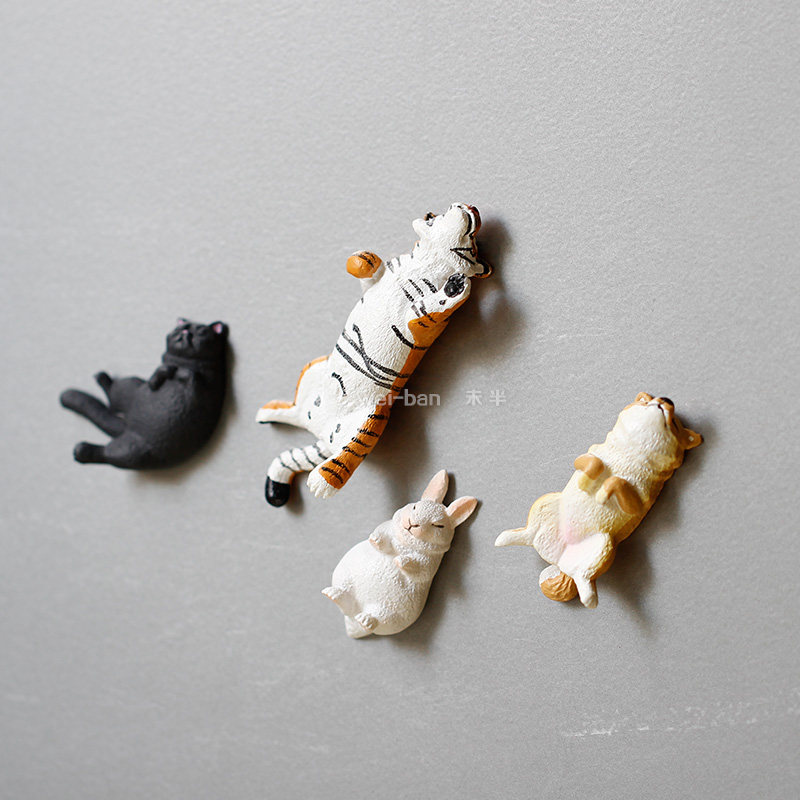 新品 老虎动物冰箱贴磁贴磁力贴 冰箱磁铁贴卡通可爱创意定制