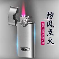 Shake-in-style Windproof Lighter Straight Punch Flame Metal Inflatable Welding Gun Cigarette Lighter Cool Fashion Gift Men