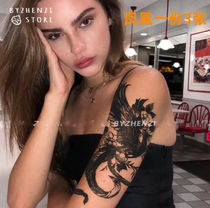 Dragon Eagles hearty grass This semi-permanent fruit juice tattoo patch Phoenix floral arm men and women lasting waterproof and realistic without glistening
