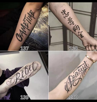 Tattoo stickers Waterproof long-lasting personality trendy men and women arm Chicano back finger flower body word Dark ins Hip hop Europe and the United States