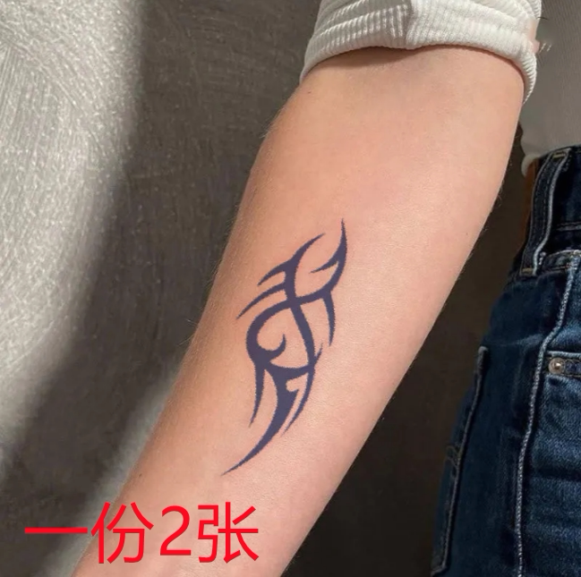 Grass Moto Tattoo with cool pattern waterproof and anti-rubbing without falling color arm legs lasting semi-realistic sting