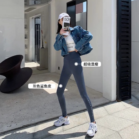 Anti-embarrassment yoga pants woman with inner lining 90% tight body high-slingshot high-waist inner lap pants for swimming sandstand pants woman