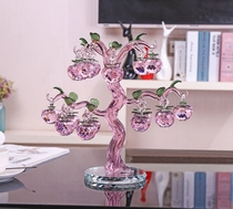 Pink crystal apple tree wine cabinet living room decorations small ornaments new wedding modern simple creative crafts