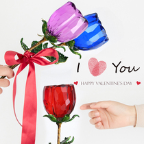Chinese Valentines Day Valentines Day gift Crystal Rose ornaments to send girlfriends wedding commemorative gifts for wife creative practical gifts