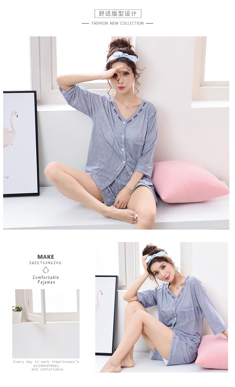 Pyjama pour femme      en Coton à manches - Ref 2994467 Image 57