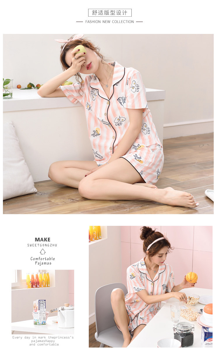 Pyjama pour femme      en Coton à manches - Ref 2994467 Image 97