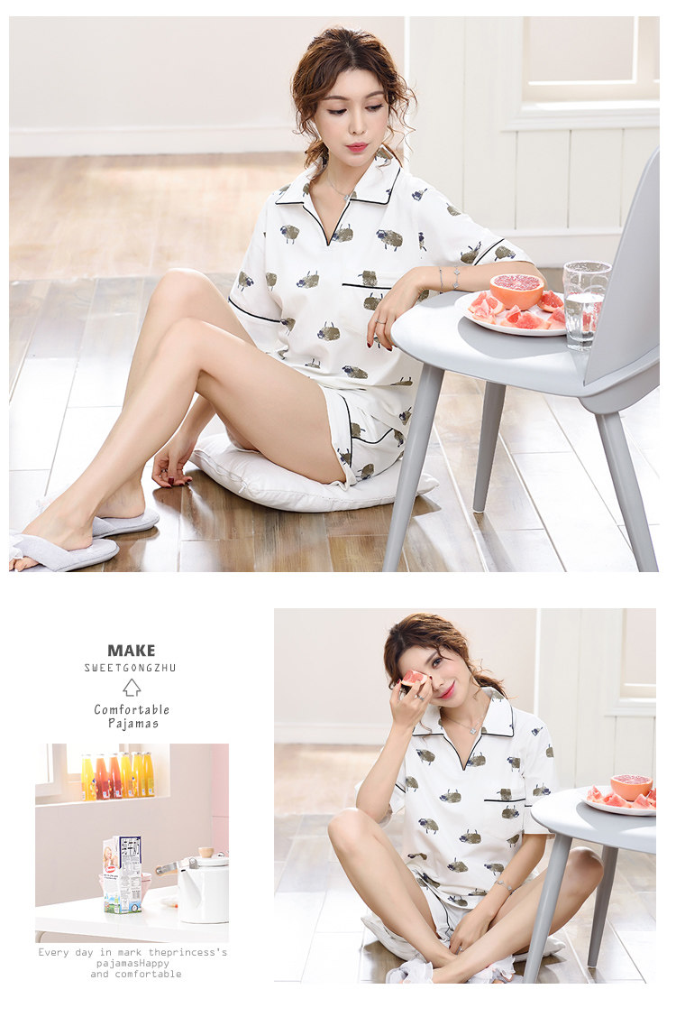 Pyjama pour femme      en Coton à manches - Ref 2994467 Image 44