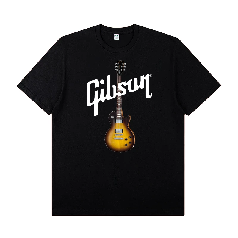 Gibson, джип, гитара, футболка с коротким рукавом, костюм, принт, с коротким рукавом