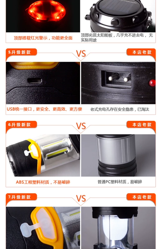 Cắm trại ánh sáng lều ánh sáng sạc led treo đèn siêu sáng ngoài trời cắm trại ngựa ánh sáng cầm tay ánh sáng khẩn cấp nhà đèn pin led cầm tay