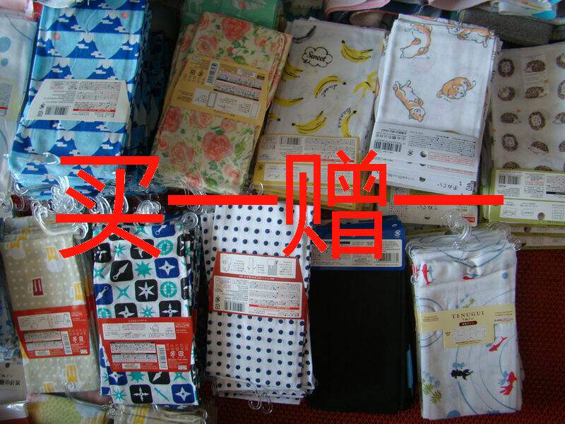 Export day simple cotton single layer sweat towel flower hand towel size of about 35 * 80cm 15 yuan a pound buy one get one free