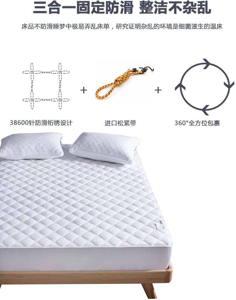 Giường bông chống trượt 笠 Bông Simmons bảo vệ nệm bọc nệm đơn mảnh 1,8 / 1,5m giường dày tùy chỉnh Ga phủ giường Everon
