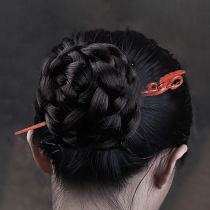 Swan Indian small leaf red sandalwood hairpin ancient style Hanfu accessories hair accessories sandalwood hairpin 0083