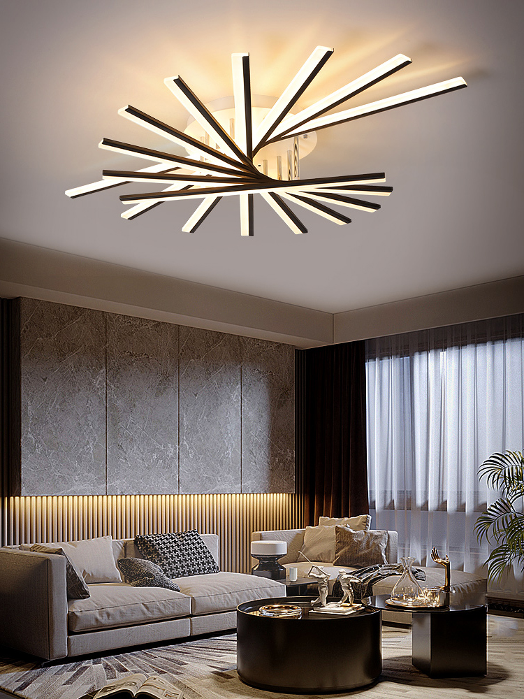 Living room lamp Nordic style led ceiling lamp modern minimalist atmosphere home creative bedroom lamp book room lamps