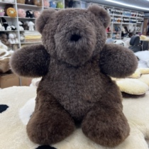 Barcelona Bear Customizable Original Color Sheepskin Real Sheepskin Toy Doll Comfort Doll Teddy Bear Hug Bear Doll