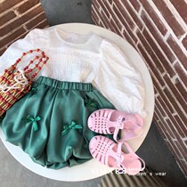 Korean Ensemble Childrens Clothing Girl Summer Pants Tide Couts 2021 New Children Foreign Air Trendy Shorts Sports Pants Summer Dress