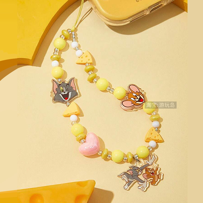 In Stock Tom and Jerry Merchandise Phone Lanyard Chain Official Merchandise Doll Pendant American Official Authentic Product