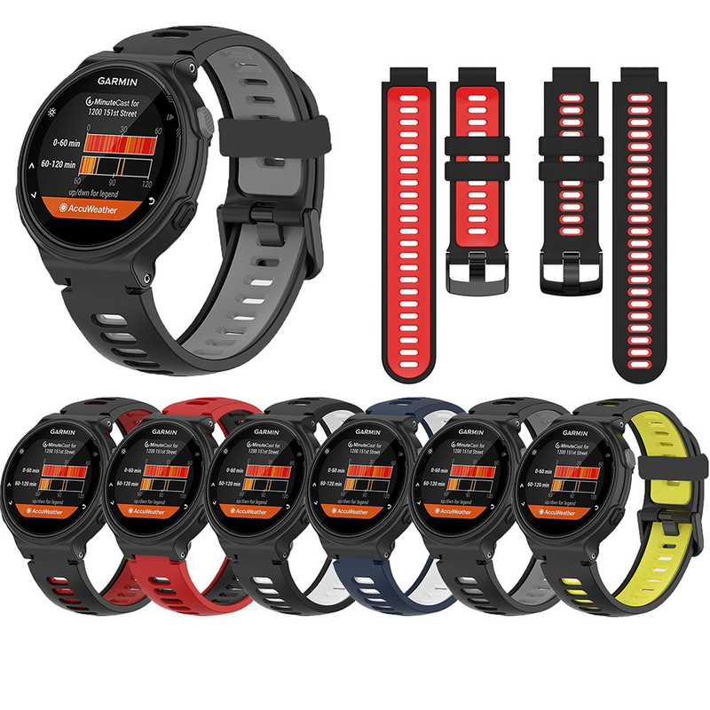 Suitable for Garmin Forerunner220/230/235/620/630/735Xt Two-Color Silicone Watch Strap