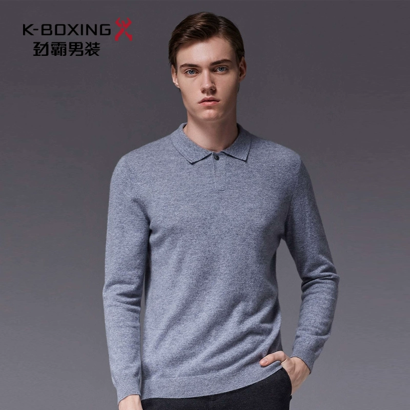 Áo len cashmere nam Rimula 2019 mùa thu kiểu mới ve áo áo thun thời trang giản dị hàng đầu áo len cashmere nam - Áo len Cashmere