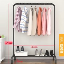 Drying rack floor-to-ceiling simple coat rack hanger bedroom economy hanging clothes rack single pole type