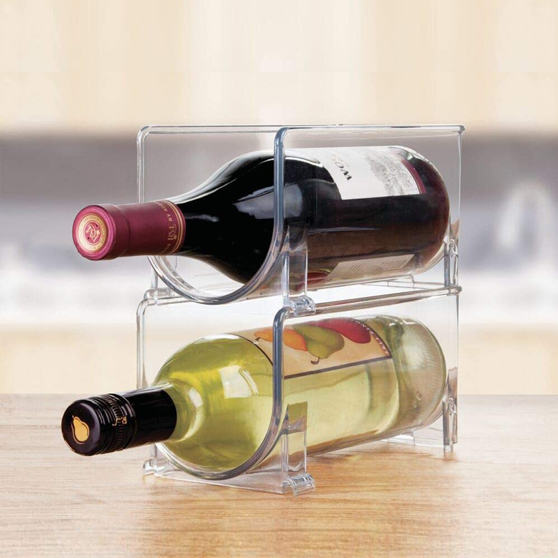 Creative Minima Fridge Inner drinks Beer Bottle Containing shelf Grape Red Wine Rack Obliquely Placed Multi-Bottle Superimposed Wine Bottle Shelf