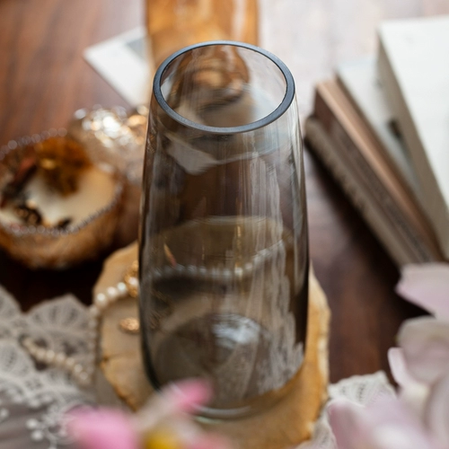 掬涵 Yuankou Простая стеклянная ваза Прозрачная вода поднимает гуньян бамбук полностью бамбуковый цветок