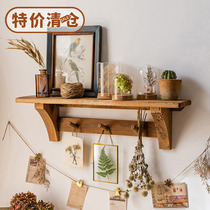 Juhan natural old wood partition coat and hat storage storage rack kitchen restaurant creative wall hanging wall one-word board